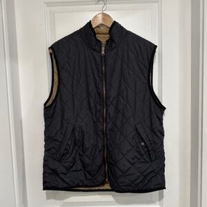 Vintage Levi’s Reversible Nylon Quilted Vest Black and Tan Men’s Unisex
